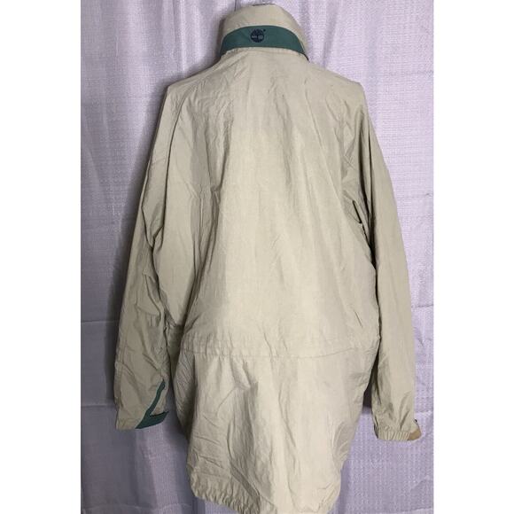 Vintage Timberland WeatherGear Windbreaker Mens Large‎ Tan Jacket 1996 - Picture 7 of 13